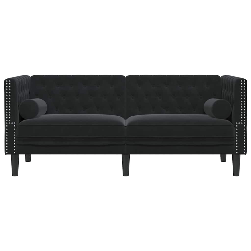 vidaXL Sofa Schwarz 174 x 74,5 x 70,5 cm Samt