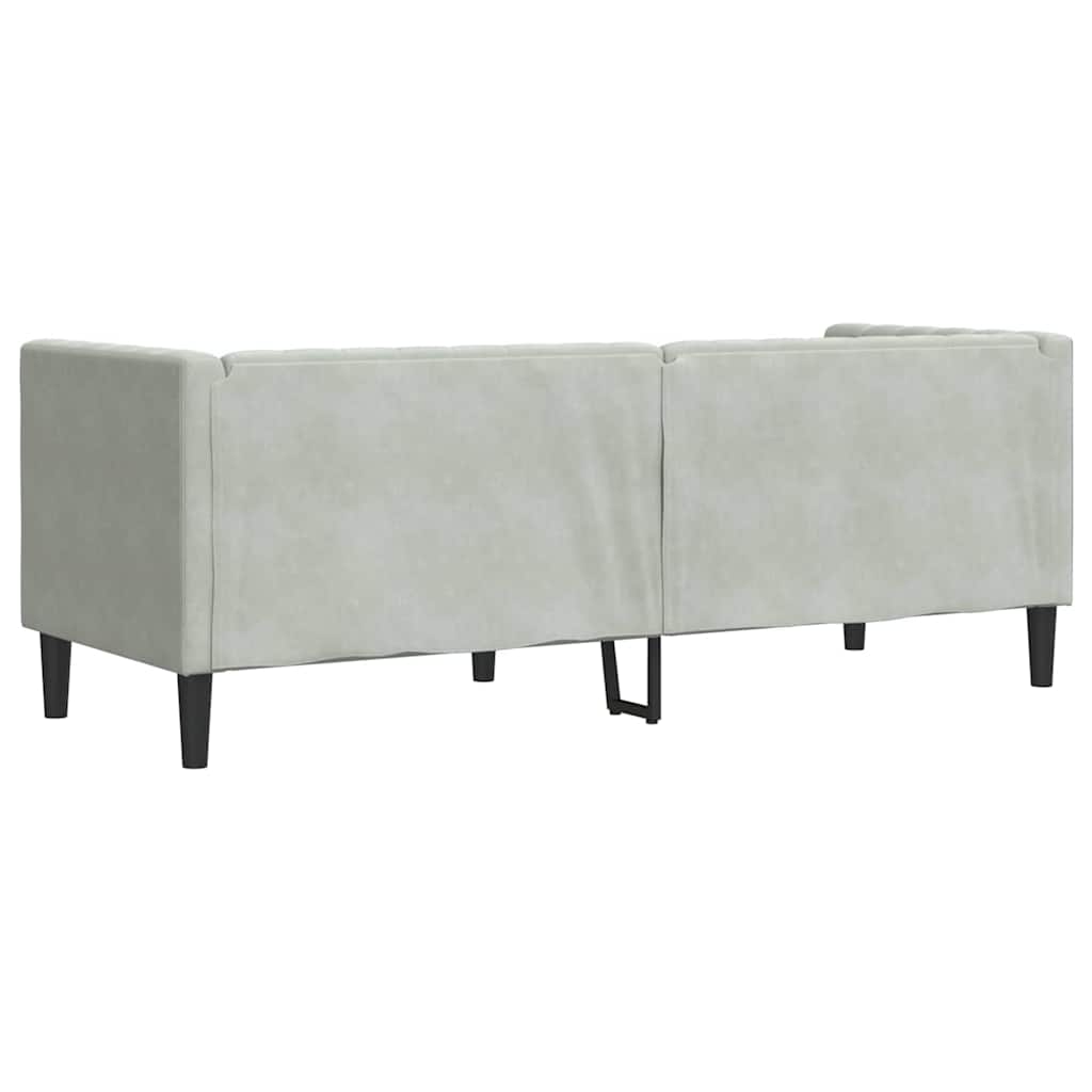 vidaXL Sofa Hellgrau 194 x 74,5 x 70,5 cm Samt
