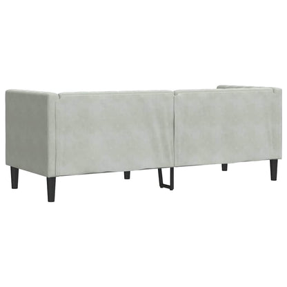 vidaXL Sofa Hellgrau 194 x 74,5 x 70,5 cm Samt