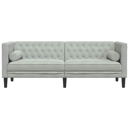 vidaXL Sofa Hellgrau 194 x 74,5 x 70,5 cm Samt
