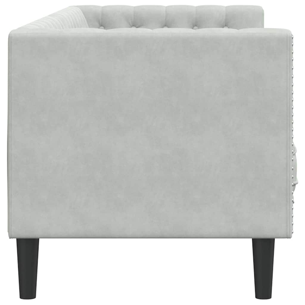 vidaXL Sofa Hellgrau 194 x 74,5 x 70,5 cm Samt
