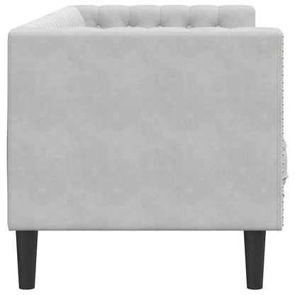 vidaXL Sofa Hellgrau 194 x 74,5 x 70,5 cm Samt