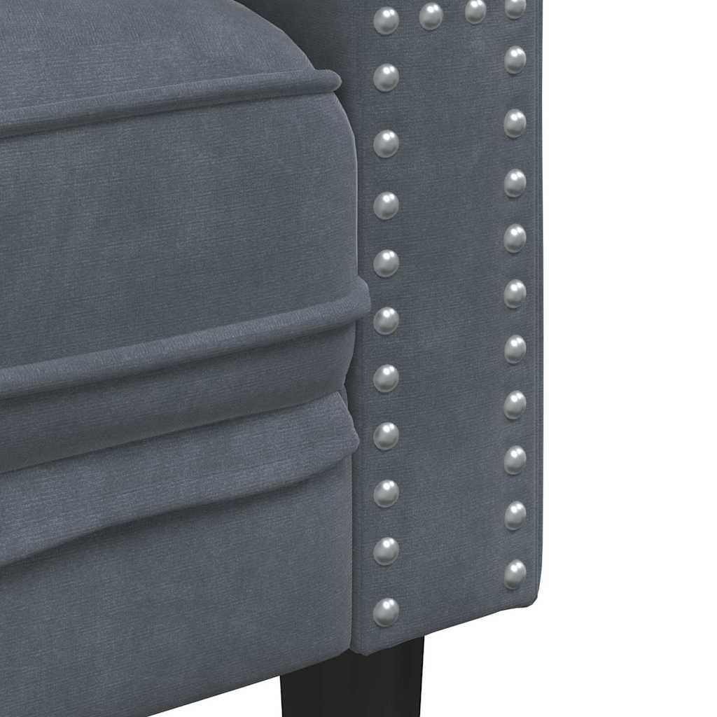 vidaXL Sofa Dunkelgrau 194 x 74,5 x 70,5 cm Samt