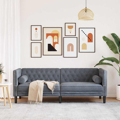 vidaXL Sofa Dunkelgrau 194 x 74,5 x 70,5 cm Samt