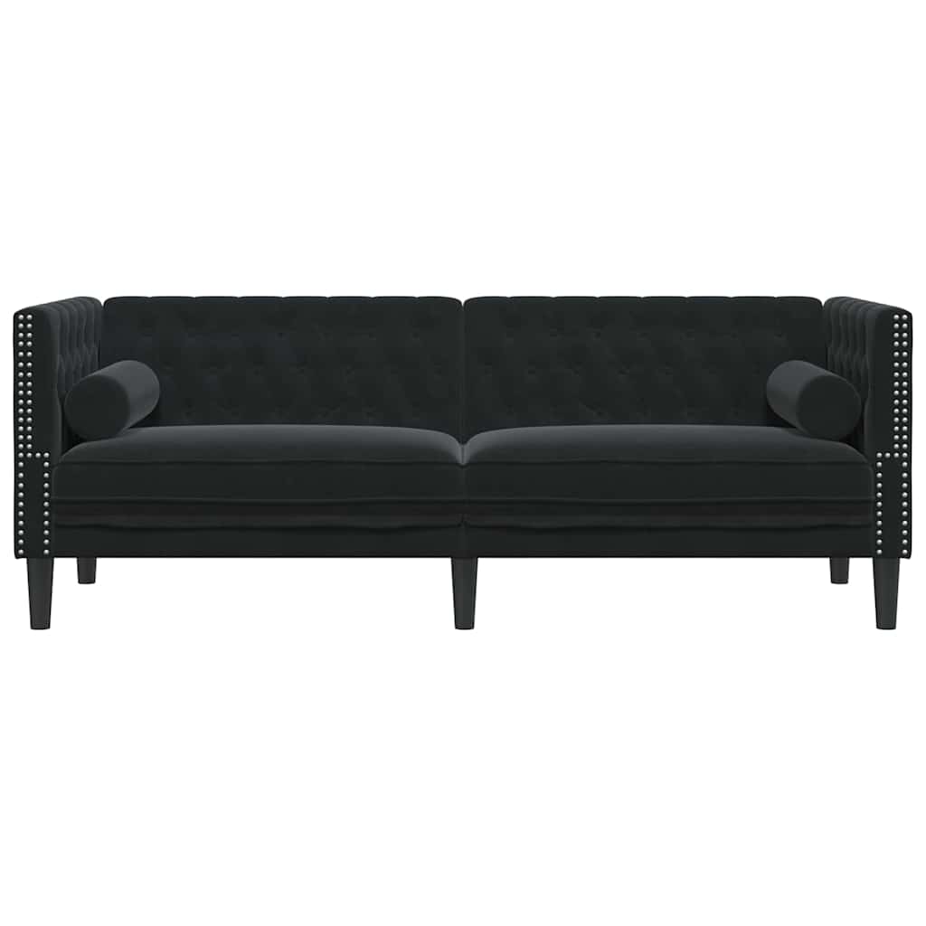 vidaXL Sofa Schwarz 194 x 74,5 x 70,5 cm Samt