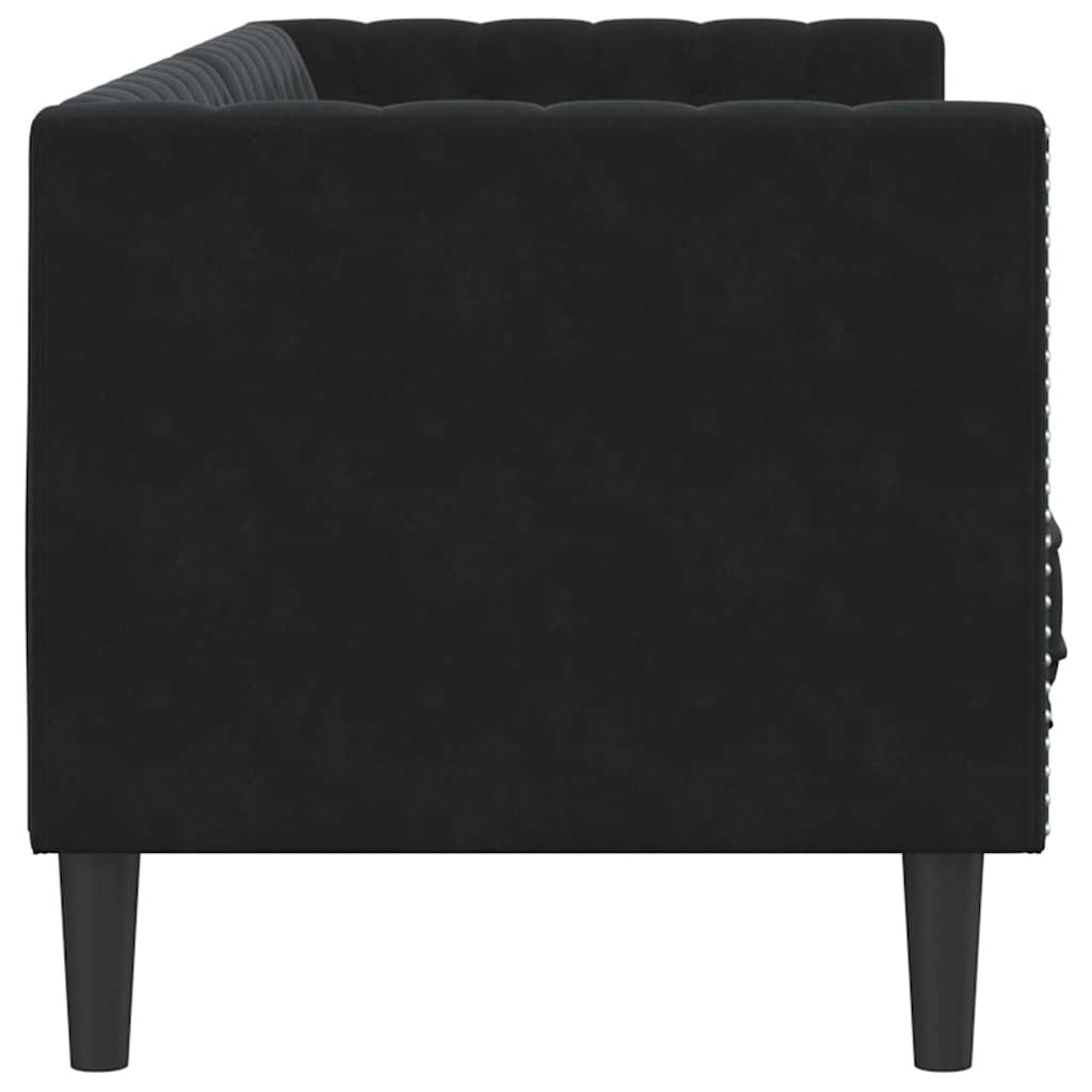 vidaXL Sofa Schwarz 194 x 74,5 x 70,5 cm Samt