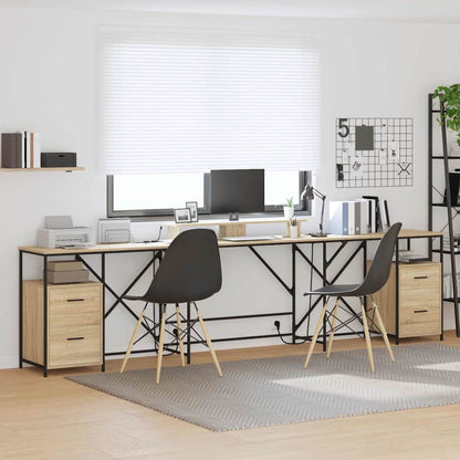 vidaXL Schreibtisch Sonoma-Eiche 182 x 101 x 87,5 cm Holzwerkstoff