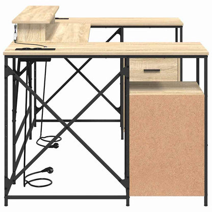 vidaXL Schreibtisch Sonoma-Eiche 182 x 101 x 87,5 cm Holzwerkstoff