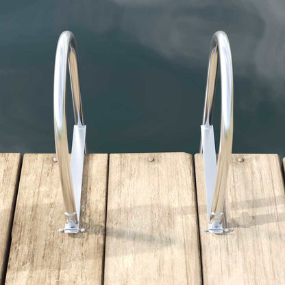 5-Stufen Dockleiter Silber 45 ×11,5 ×190 cm Aluminium