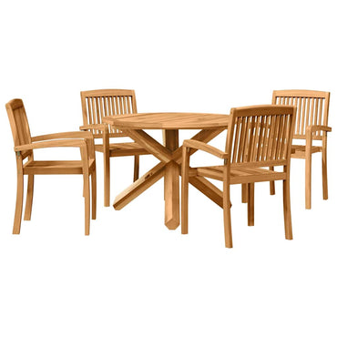 vidaXL Garten Essgruppe 3 pcs Braun Massivholz Akazie