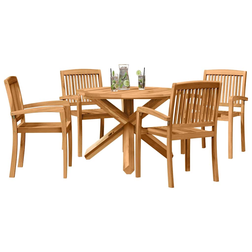 vidaXL Garten Essgruppe 3 pcs Braun Massivholz Akazie