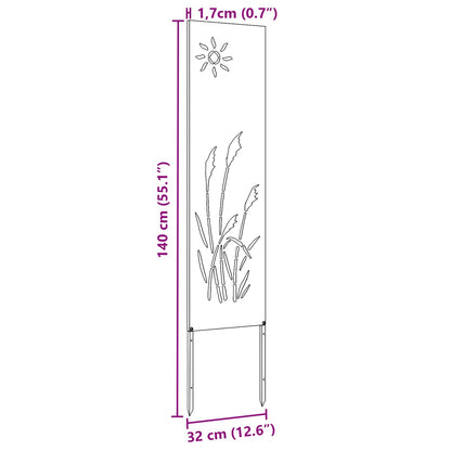 Garten Sichtschutz-Leinwand Anthrazit 32 x 140 cm