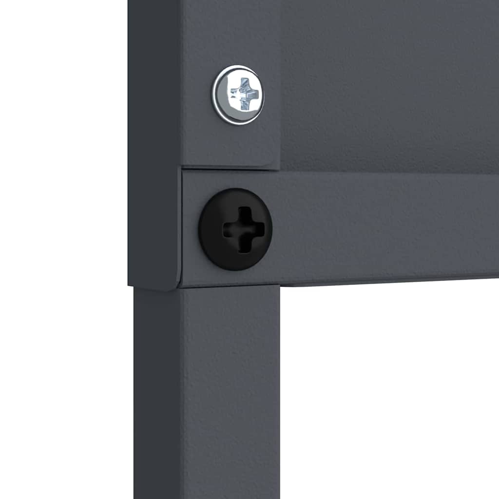 Garten Sichtschutz-Leinwand Floral Anthrazit 32 x 140 cm