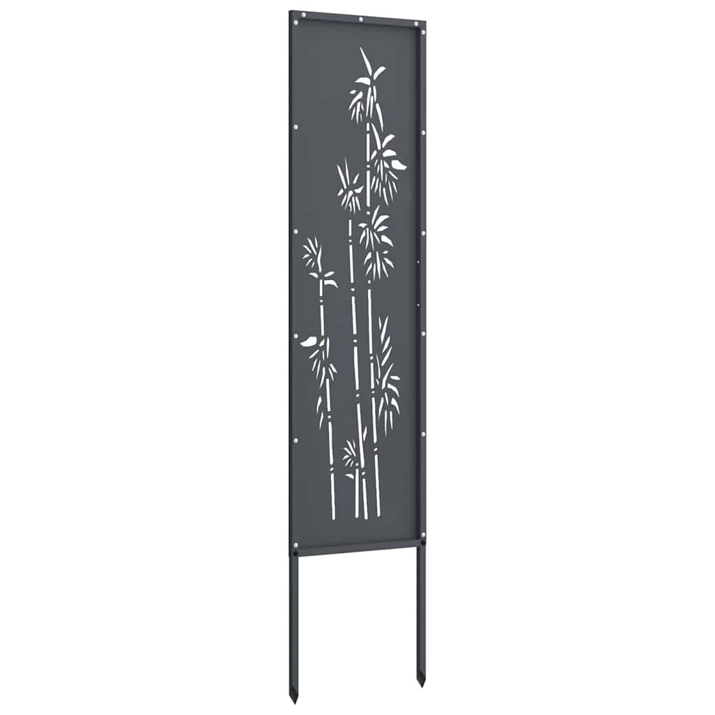 Garten Sichtschutz-Leinwand Floral Anthrazit 32 x 140 cm