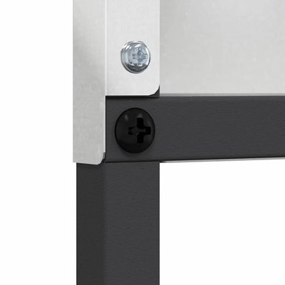 Garten Sichtschutz-Leinwand Floral Silber 32 x 140 cm Edelstahl