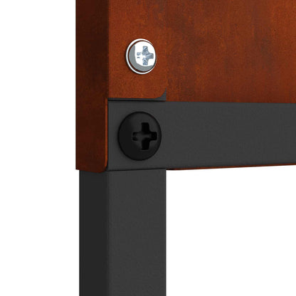 Garten Sichtschutz-Leinwand Rostig 32 x 140 cm Wetterfeststahl