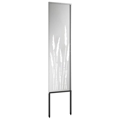 Garten Sichtschutz-Leinwand Silber 32 x 140 cm Verzinkter Stahl