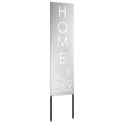 Garten Sichtschutz-Leinwand Silber 32 x 140 cm Verzinkter Stahl