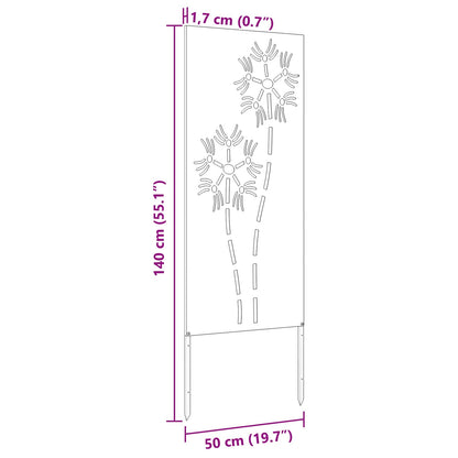 Garten Sichtschutz-Leinwand Schwarz 50 x 140 cm