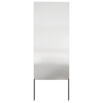 Garten Sichtschutz-Leinwand Silber 50 x 140 cm Edelstahl