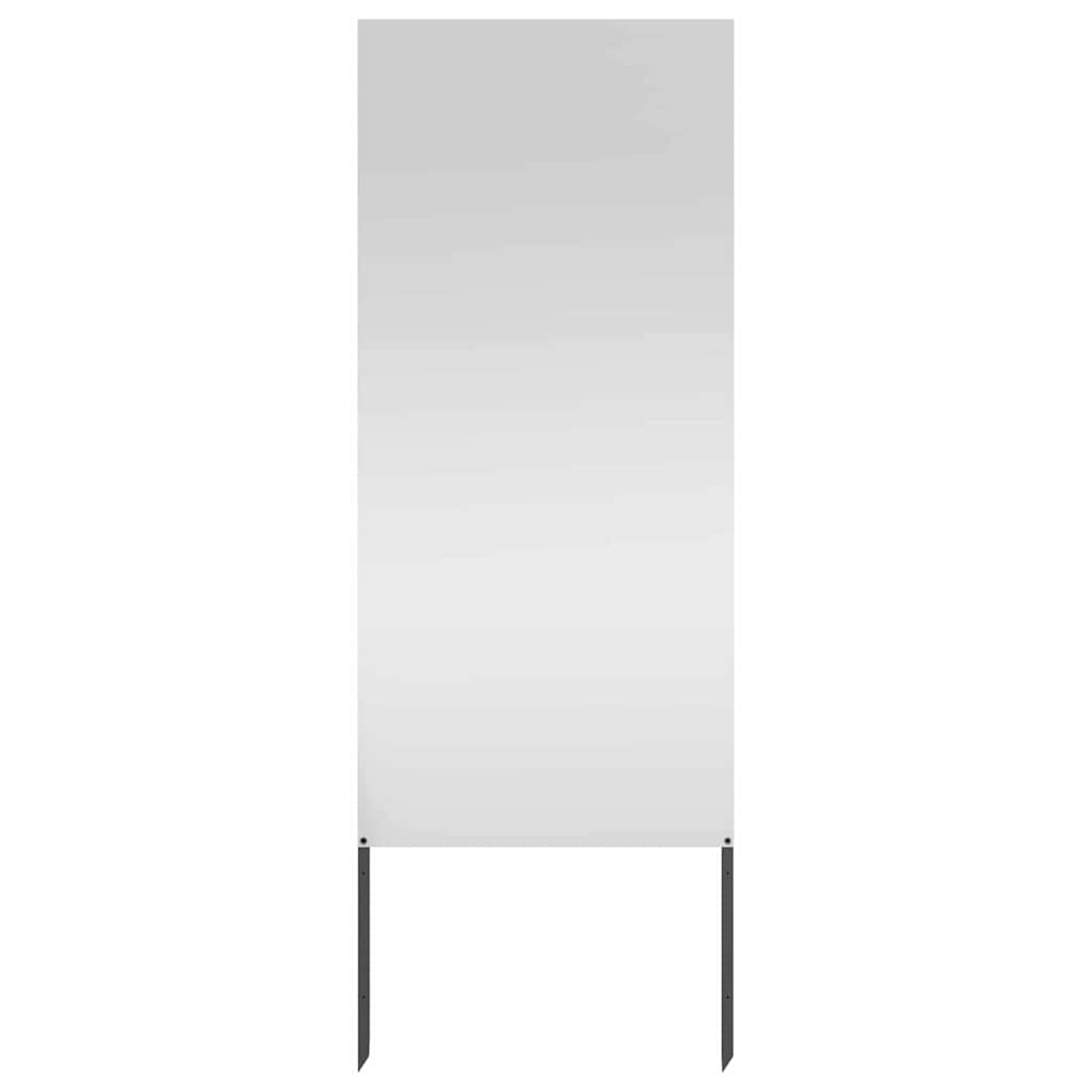 Garten Sichtschutz-Leinwand Silber 50 x 140 cm Verzinkter Stahl