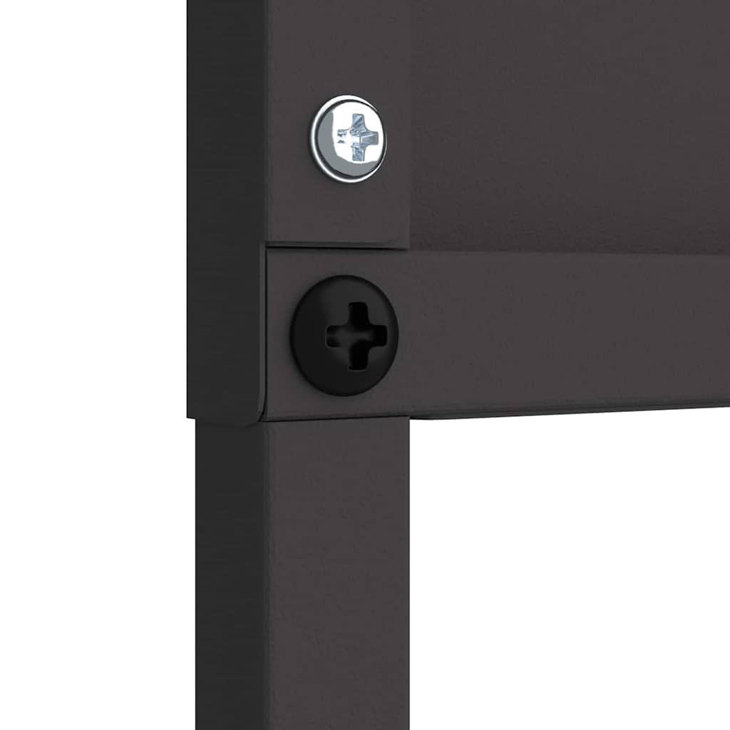 Garten Sichtschutz-Leinwand Floral Schwarz 50 x 140 cm