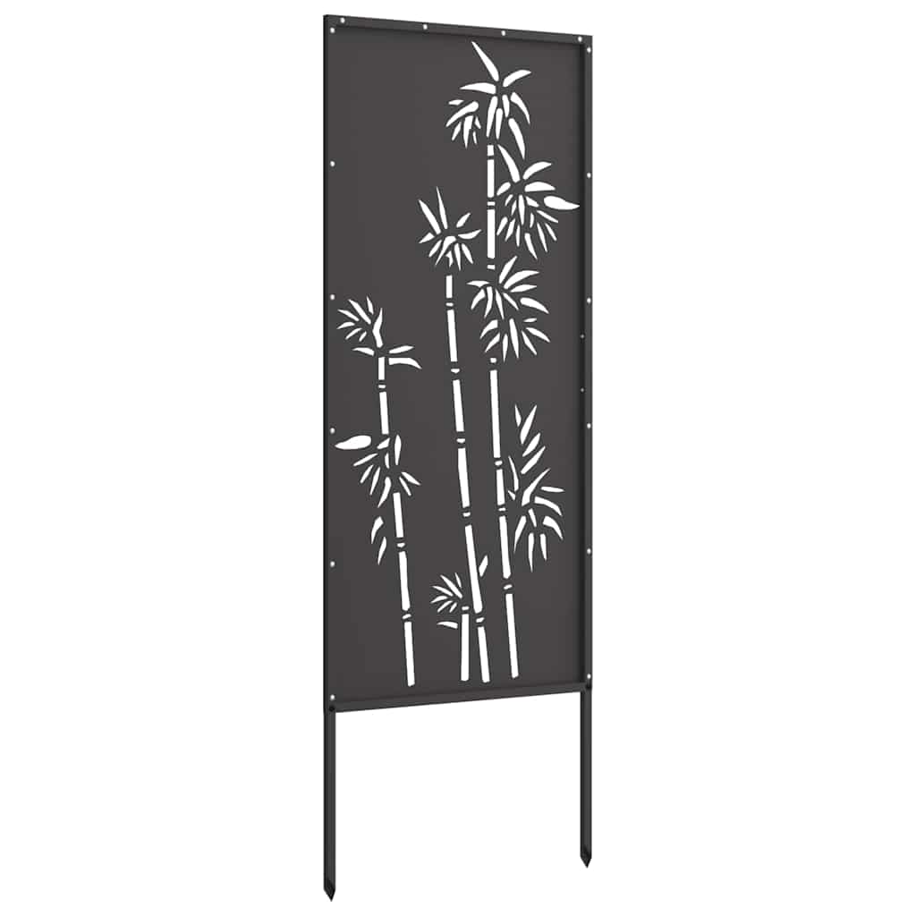 Garten Sichtschutz-Leinwand Floral Schwarz 50 x 140 cm