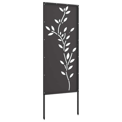 Garten Sichtschutz-Leinwand Floral Schwarz 50 x 140 cm