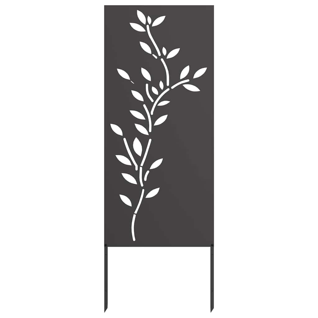 Garten Sichtschutz-Leinwand Floral Schwarz 50 x 140 cm