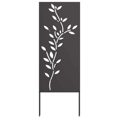 Garten Sichtschutz-Leinwand Floral Schwarz 50 x 140 cm