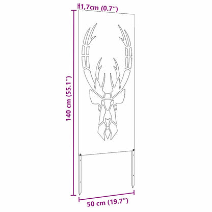 Garten Sichtschutz-Leinwand Tiermuster Anthrazit 50 x 140 cm