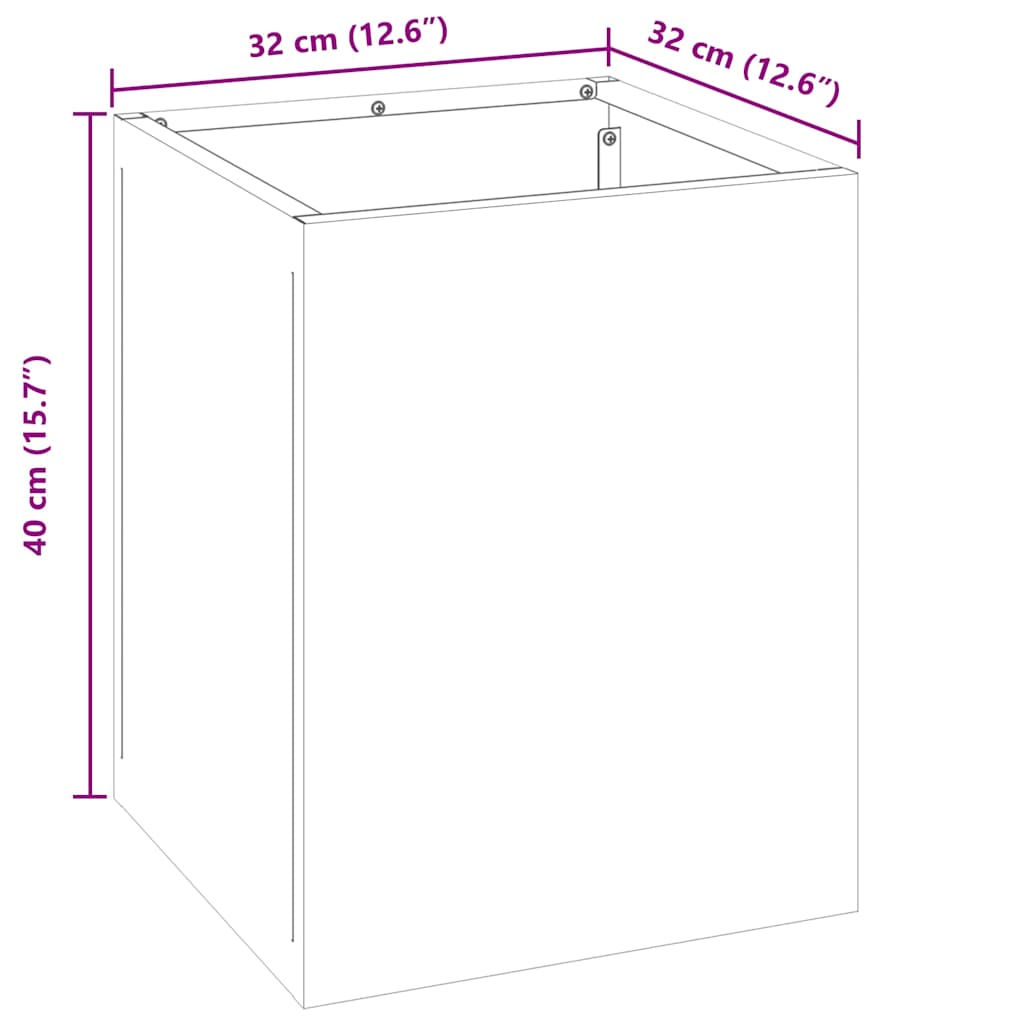 Garten-Pflanzgefäß Olive Grün 32 x 32 x 40 cm