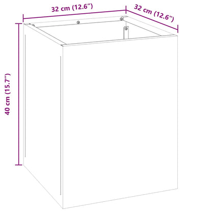 Garten-Pflanzgefäß Verzinkter Stahl 32 x 32 x 40 cm