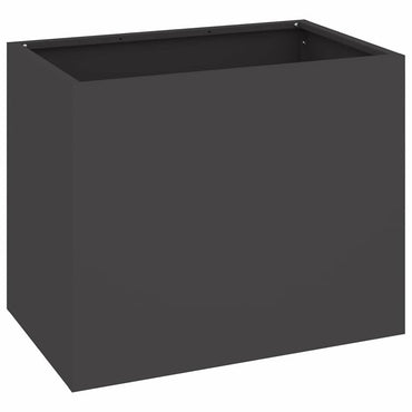 vidaXL Garten-Pflanzgefäß Schwarz 50 x 32 x 40 cm Kaltgewalzter Stahl