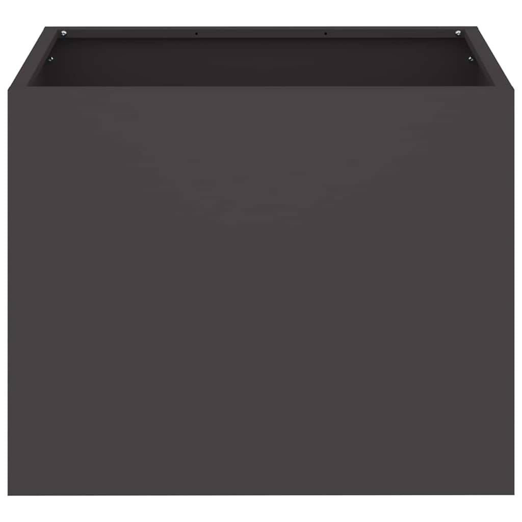 vidaXL Garten-Pflanzgefäß Schwarz 50 x 32 x 40 cm Kaltgewalzter Stahl