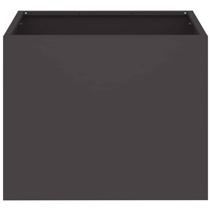 vidaXL Garten-Pflanzgefäß Schwarz 50 x 32 x 40 cm Kaltgewalzter Stahl