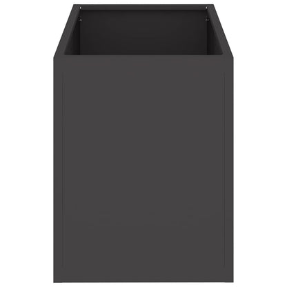 vidaXL Garten-Pflanzgefäß Schwarz 50 x 32 x 40 cm Kaltgewalzter Stahl