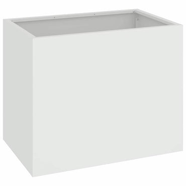 vidaXL Garten-Pflanzgefäß Weiß 50 x 32 x 40 cm Kaltgewalzter Stahl