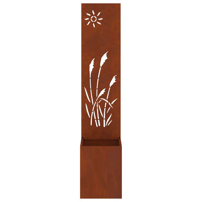 Garten Sichtschutz-Leinwand Rostig 32 x 140 cm Wetterfeststahl