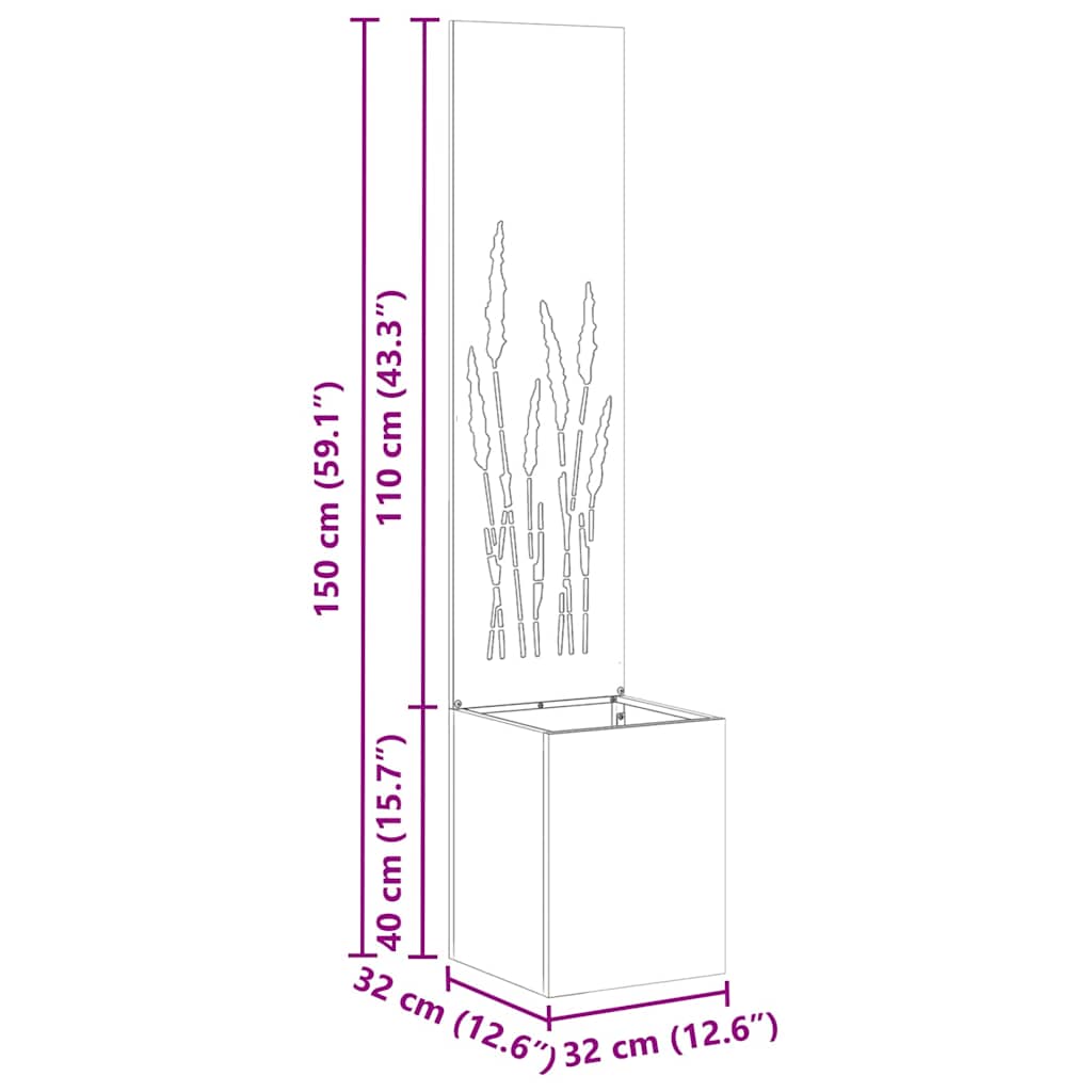 Garten Sichtschutz-Leinwand Weiß 32 x 140 cm