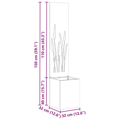 Garten Sichtschutz-Leinwand Weiß 32 x 140 cm