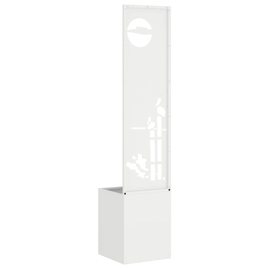 Garten Sichtschutz-Leinwand Weiß 32 x 32 x 150 cm