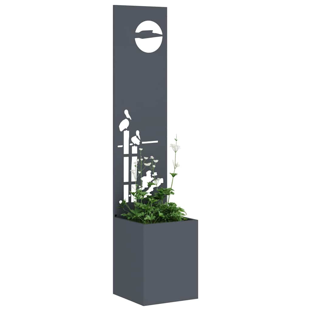 Garten Sichtschutz-Leinwand Anthrazit 32 x 140 cm