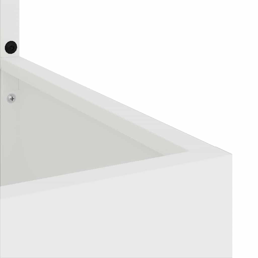 Garten Sichtschutz-Leinwand Floral Weiß 32 x 32 x 150 cm