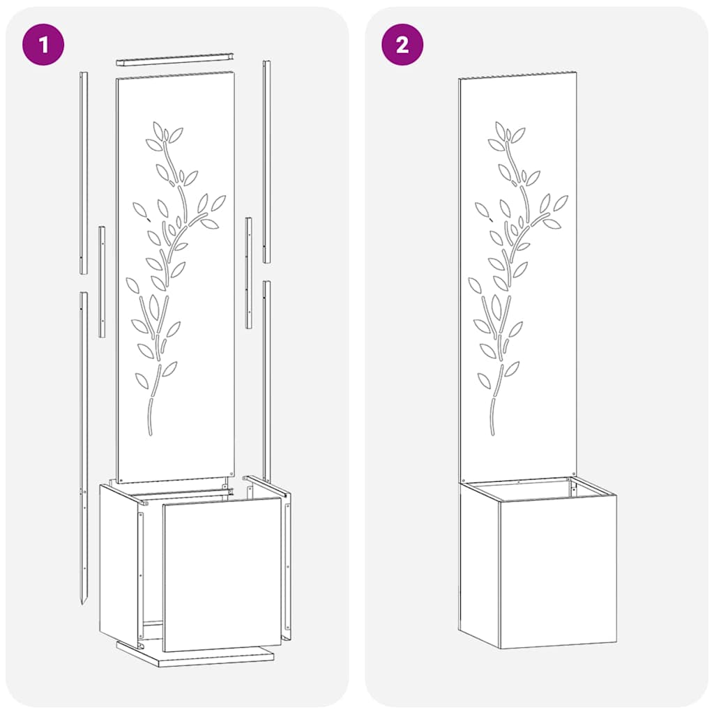 Garten Sichtschutz-Leinwand Silber 32 x 32 x 150 cm Edelstahl