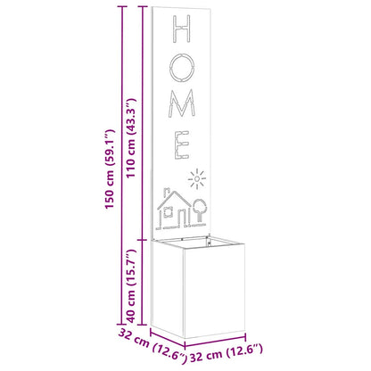 Garten Sichtschutz-Leinwand Anthrazit 32 x 32 x 150 cm