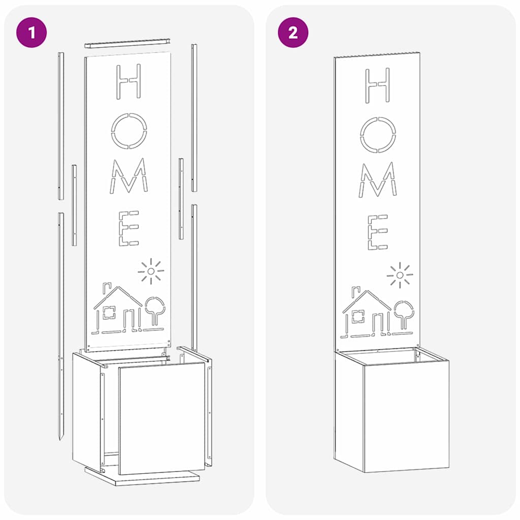 Garten Sichtschutz-Leinwand Silber 32 x 32 x 150 cm