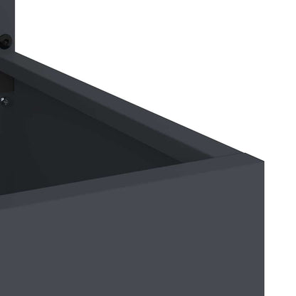 Garten Sichtschutz-Leinwand Floral Anthrazit 50 x 32 x 150 cm