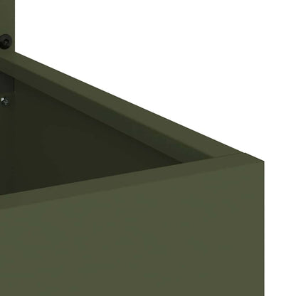 Garten Sichtschutz-Leinwand Floral Olivgrün 50 x 140 cm