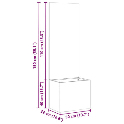 Garten Sichtschutz-Leinwand Silber 50 x 32 x 150 cm